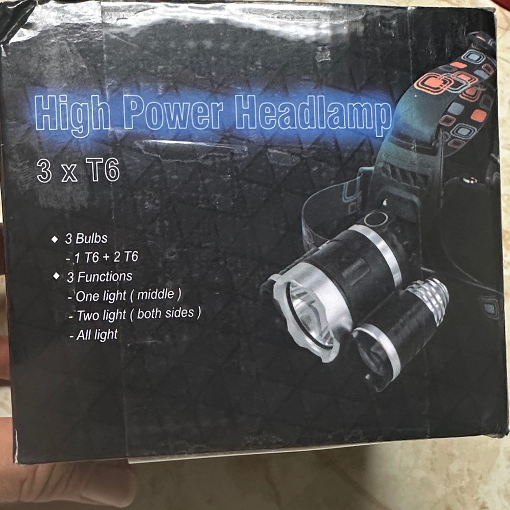 Triple LED Headlamp with Adjustable Strap